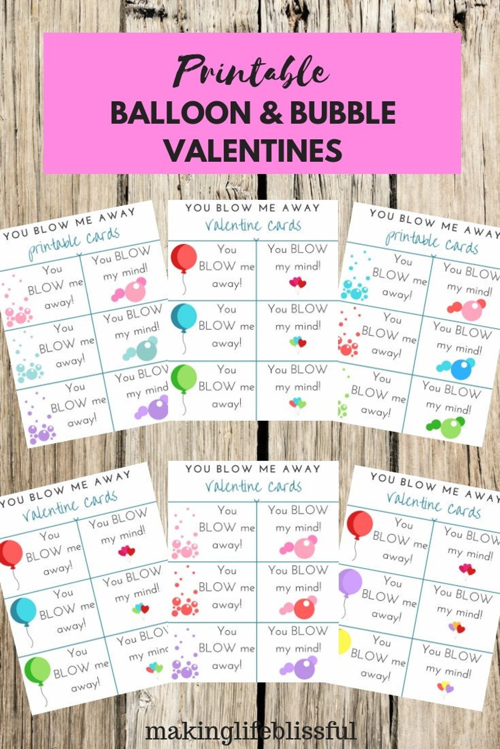 Balloon Printable Tags Bubble Printable Party Favor Tags Etsy