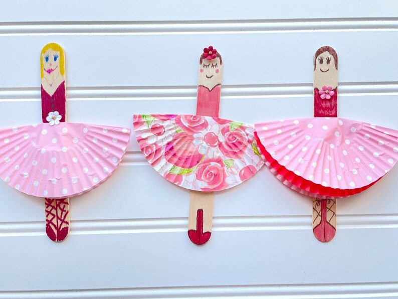 Girls Craft Kit Preschool Doll Craft Kit 3 Doll Ballerinas Etsy