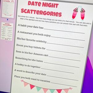 Date Night Games for Couples, Clean Couple Games, Home Date Night, Singles Dating Game image 10