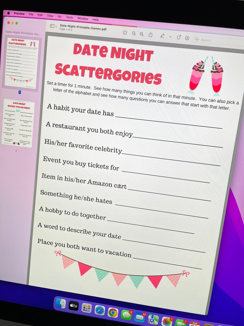 Date Night Games for Couples, Clean Couple Games, Home Date Night, Singles Dating Game image 10