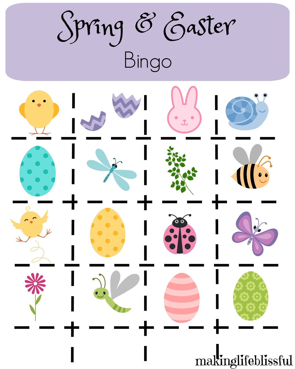 EASTER GAMES, Printable Easter Games for Kids, Kids Easter Bingo ...