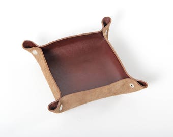 Leather valet tray / Catchall tray / Leather plate