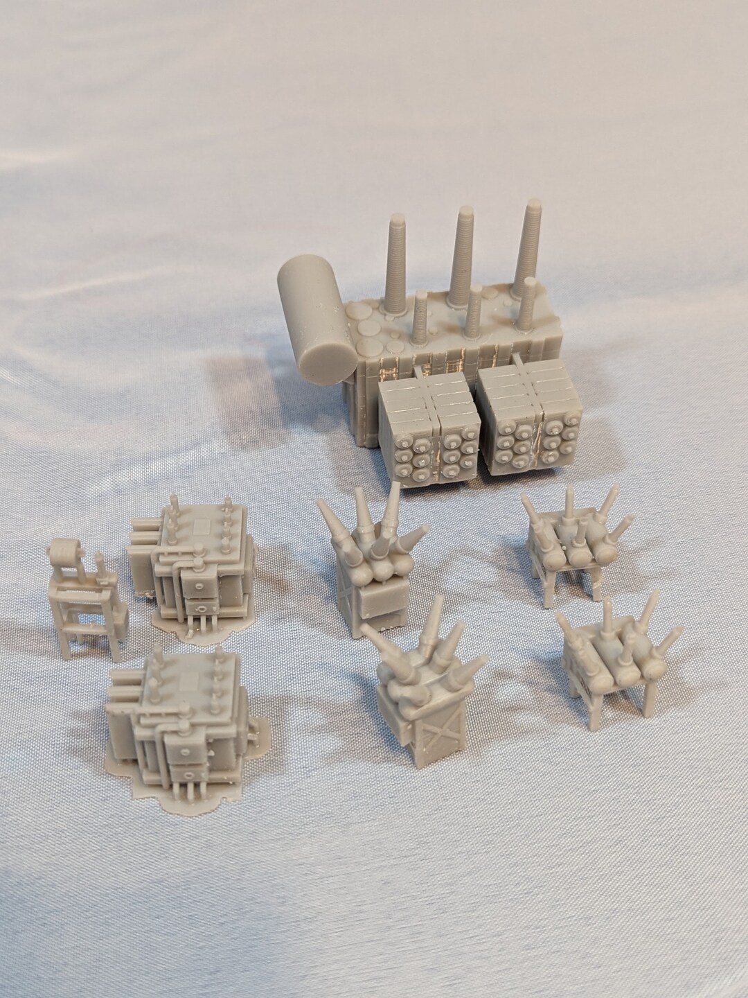 8 Piece GRAY N Scale Electrical Power Substation Kit - Etsy