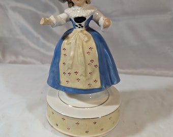 Vintage Schmid Brothers French Girl Music Box Japan - Works Great