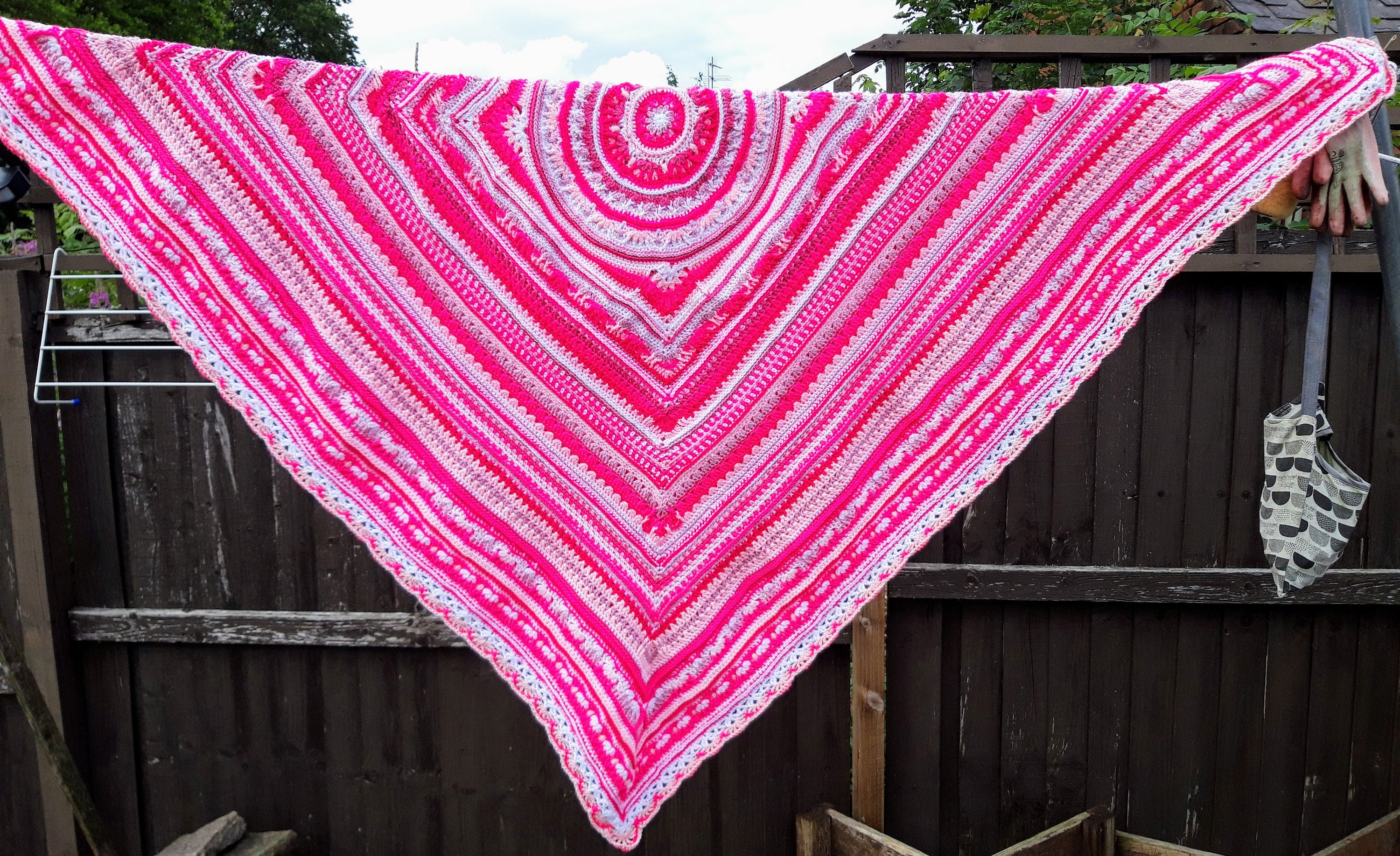 Handmade Large Crochet Pink Blanket Etsy