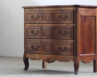 Vintage 18th century Walnut Commode, French Provençal, French Louis XVI Period
