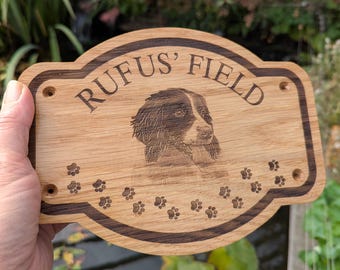 Personalised engraved shaped sign made from solid Oak