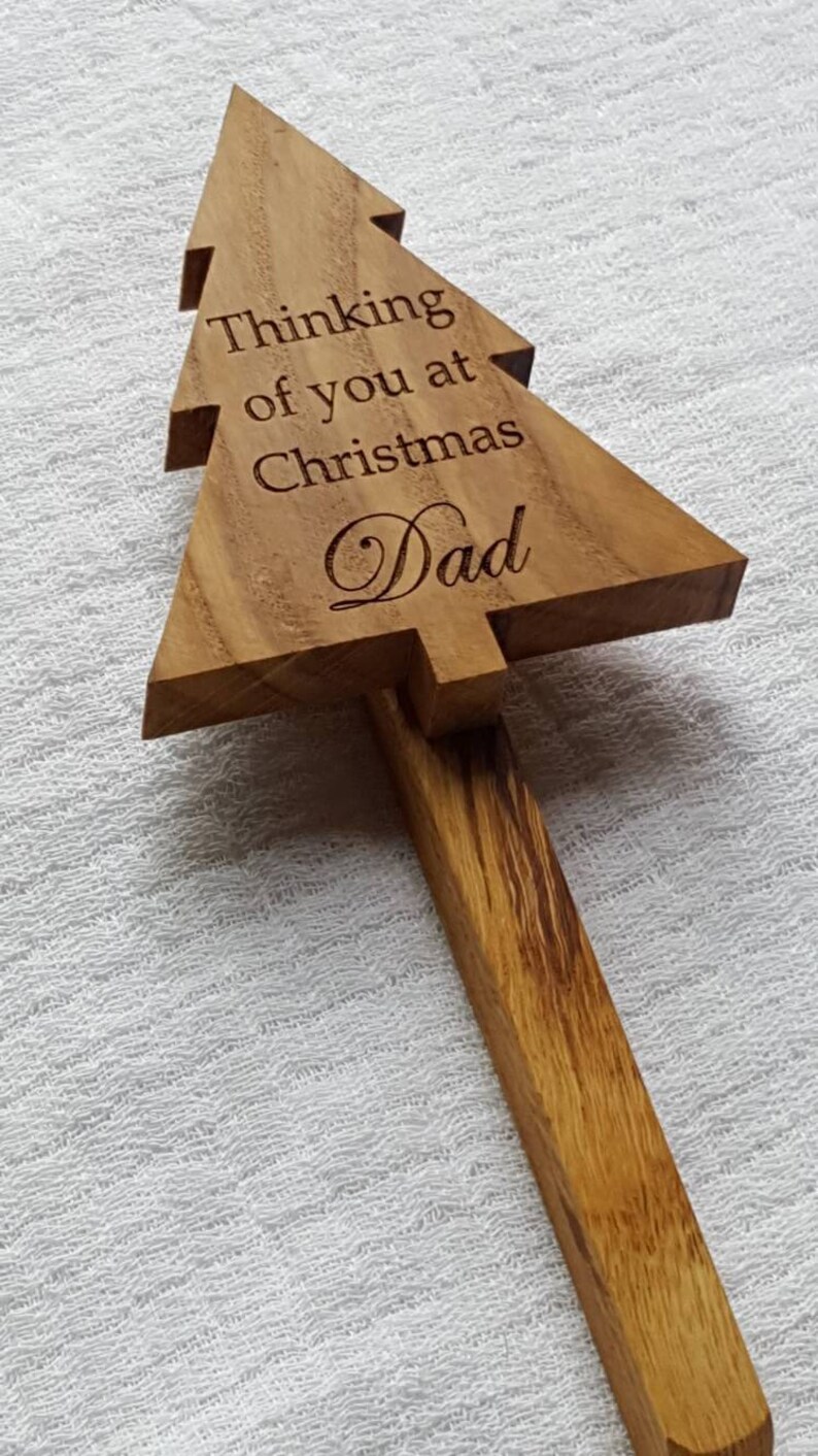 Personalised Oak Christmas tree memorial plaque Personalised Oak Christmas tree memorial plaque