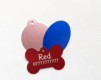 Placas de identificación de aluminio personalizadas para perros