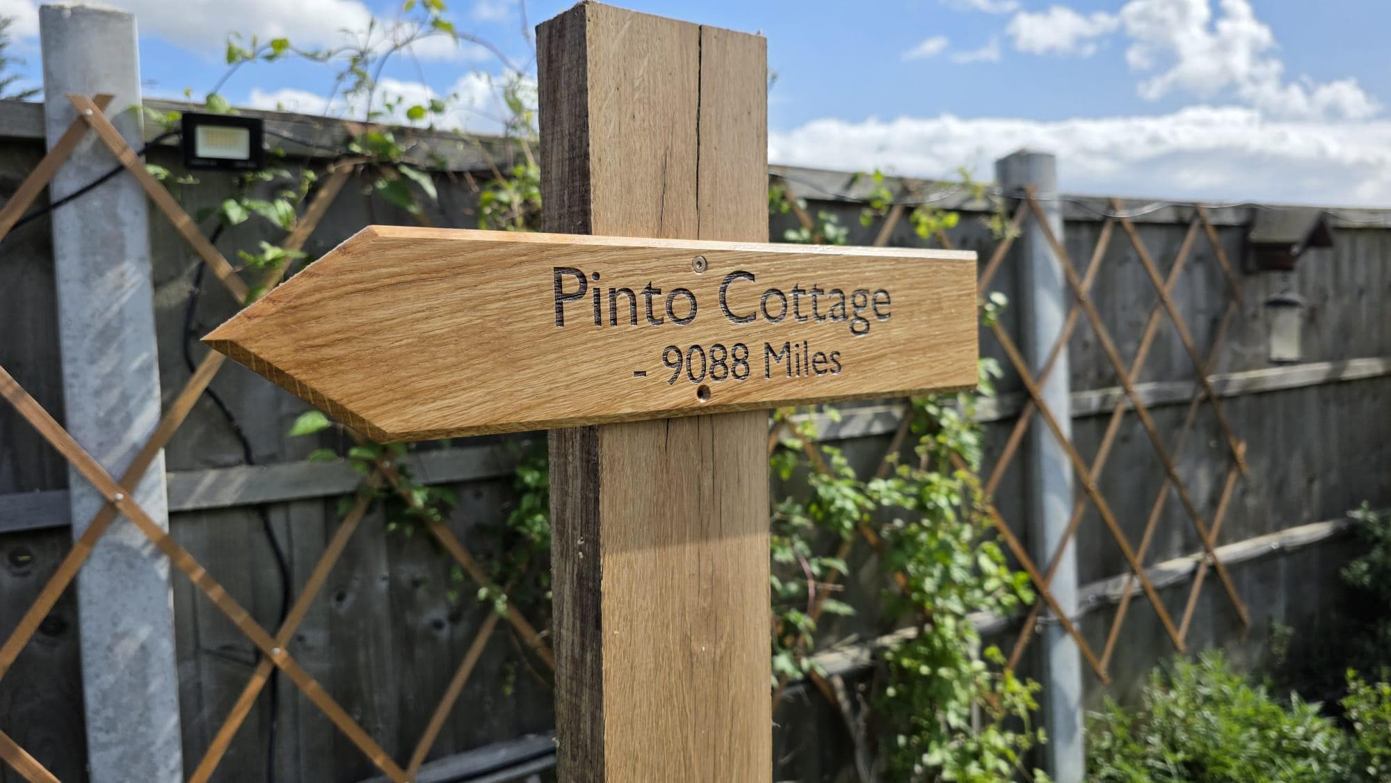 Personalised Engraved Oak Arrow Shaped Sign/pointer/directional Sign ...