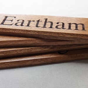 Handcrafted personalised Oak sign/door sign/wall sign/bench sign