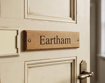 Personalised Engraved Oak Sign –  Door signs, Bench Plaques, Name Plate  available in different sizes