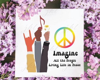Unity Peace Imagine All The People SVG, PNG, PDF (Digital Download)
