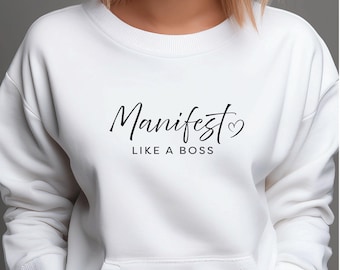 Manifest Like a Boss SVG, PNG, DXF. Archivo de corte (camisetas/tazas), imágenes prediseñadas (impresión/pegatinas).