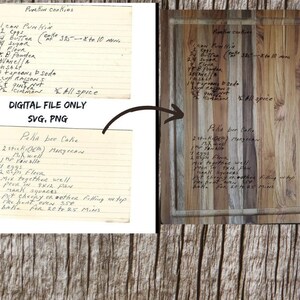 Receta Limpieza y Restauración I Glowforge I Grabado Láser I Silueta I Cricut I Receta Manuscrita Limpiar - SOLO ARCHIVO DIGITAL