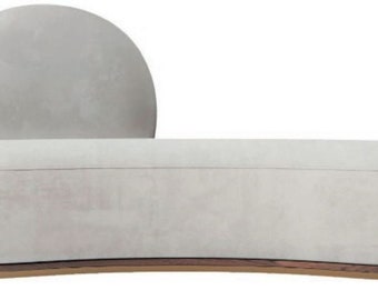 Casa Padrino luxury velvet sofa grey / brown / brass 230 x 100 x H. 86 cm - Curved living room sofa