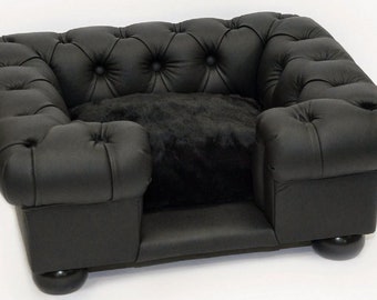 Real leather dog bed / cat bed dogs & cats sofa by Casa Padrino