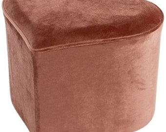 Casa Padrino Designer Herz Sitzhocker Rosa 46 x 40 x H. 54 cm - Herzförmiger Luxus De