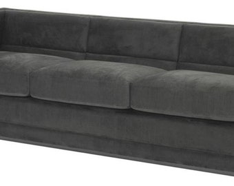 Casa Padrino Luxus 3er Sofa Anthrazitgrau 231 x 86 x H. 73,5 cm - Luxus Wohnzimmer So
