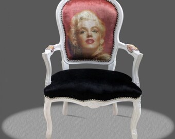 Casa Padrino Barock Salon Stuhl Marilyn Monroe - Barock Antik Stil Möbel