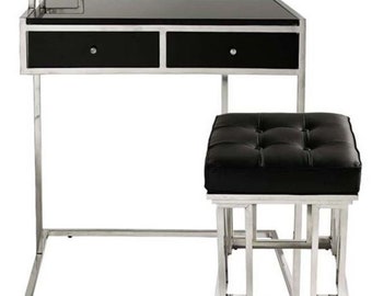 Casa Padrino Luxus Schreibtisch mit Hocker - Luxus Edition