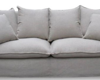 Casa Padrino Luxus Wohnzimmer Sofa Grau 215 x 100 x H. 102 cm - Luxus Qualität