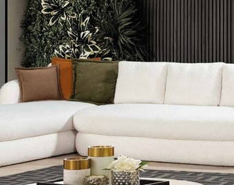 Casa Padrino luxury corner sofa white 300 x 200 x H. 75 cm - Living room sofa