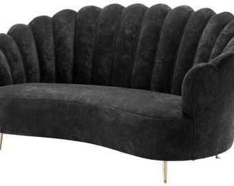 Casa Padrino Luxus Designer Sofa Schwarz - Limited Edition