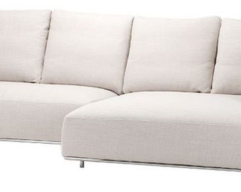 Casa Padrino Luxus Sofa Naturfarbig - Designer Ecksofa