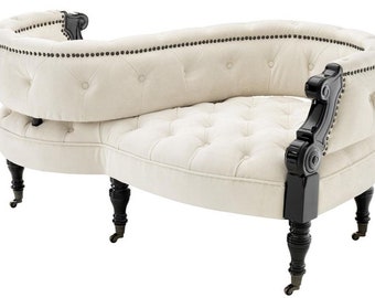 Casa Padrino 2-seitiges Sofa auf Rollen 130 x 70 x H. 66 cm - Luxus Hotel Kollektion