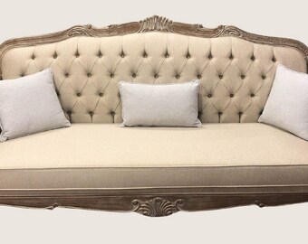 Casa Padrino luxury baroque sofa beige / brown - magnificent living room sofa