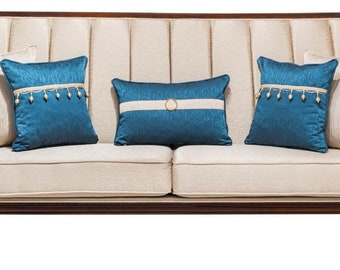 Casa Padrino luxury baroque sofa beige / dark brown 230 cm