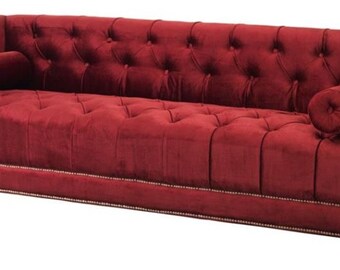 Casa Padrino Designer Sofa Rot - Luxus Kollektion