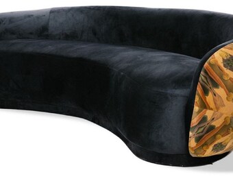 Casa Padrino luxury sofa black / beige / multicolored 260 cm