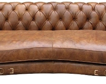 Casa Padrino Echtleder 2,5-Sitzer Sofa Columbia Braun 218 x 105 x H. 73 cm - Luxus Qu