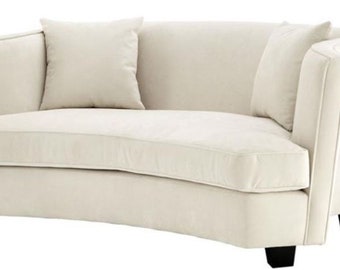 Casa Padrino Designer Sofa Naturfarbig 178 x 107 x H. 72,5 cm - Luxus Kollektion