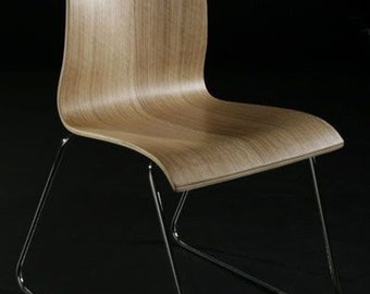 Casa Padrino Designer Stuhl Naturfarben / Silber - Moderner Esszimmerstuhl mit natürl