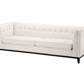 Casa Padrino Luxus Sofa Weiß - Wohnzimmer Möbel