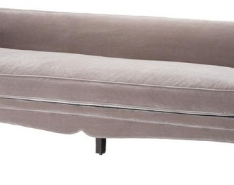 Casa Padrino Wohnzimmer Sofa Grau 225 x 79 x H. 75 cm - Luxus Samtsofa