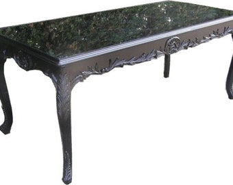 Barock Esstisch Schwarz 160cm - Esszimmer Tisch - Möbel Antik Stil