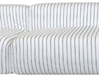 Casa Padrino luxury living room sofa with stripes white / blue 325 cm