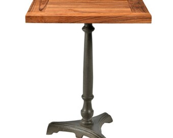 Casa Padrino Jugendstil Luxus Tisch / Beistelltisch Teak Holz / Eisen Mod2 60 x 60 x