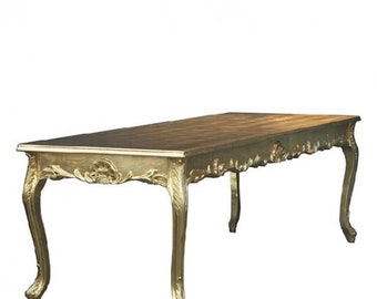 Casa Padrino Barock Esstisch Gold 160cm - Esszimmer Tisch Möbel Speisetisch B!