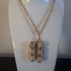 Vintage Beaded Pendant Necklace