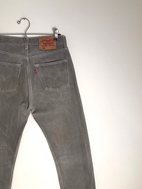 Vintage Light Grey LEVIS 501 Jeans With High Waist and - Etsy