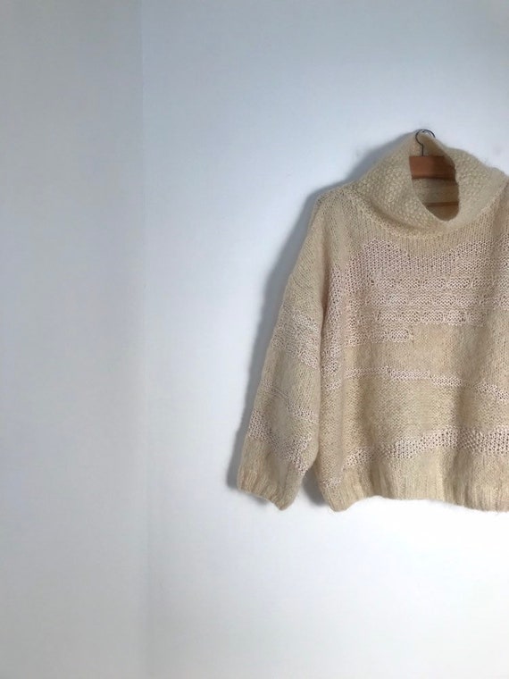 IN STOCK ALPACA Blend Pull-Over Cowl Neck Sweater Vest Girls Size 34 Years Real Wood Buttons Warm Comfortable Super Cute Knit or Crochet