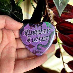 Monster F*cker || Heart Pin Button