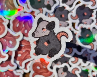 Possum & Snake || Glitter - Holographic Vinyl Stickers