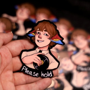 Please Hold || Waterproof Vinyl Stickers