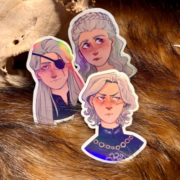 Team Green Kids Sticker Pack || HOTD || GoT || Aegon Targaryen, Helaena Targaryen, Aemond Targaryen ||